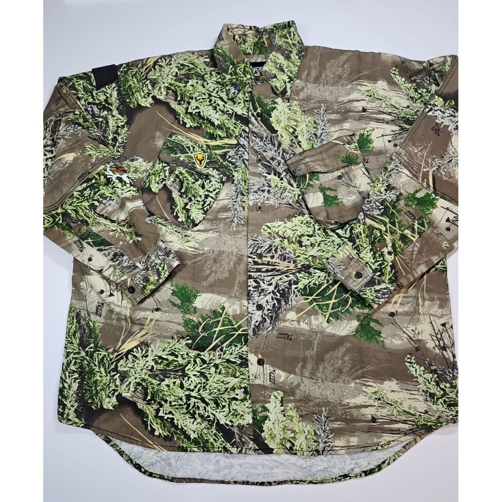 Scent Shield Mens S3 Button Up Long Sleeve Camo Hunting Shirt Size XL